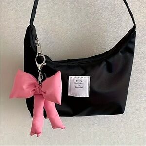 Pink Bow Purse Plush Bag Pillow Charm Cushion Keychain 🎀